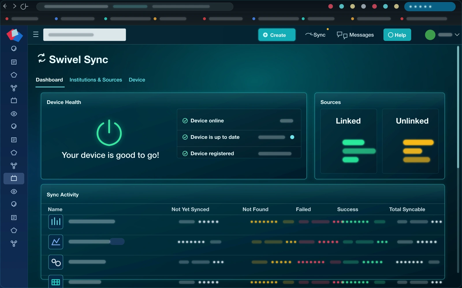 Swivel Sync: a carrier-sync dashboard pulling live policy and account values from connected carriers and custodians straight onto the contact record.